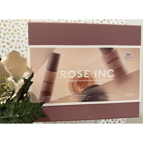 Rose Inc The Brightening Essentials Gift Set with Headband $114 Retail - Picture 3 of 4